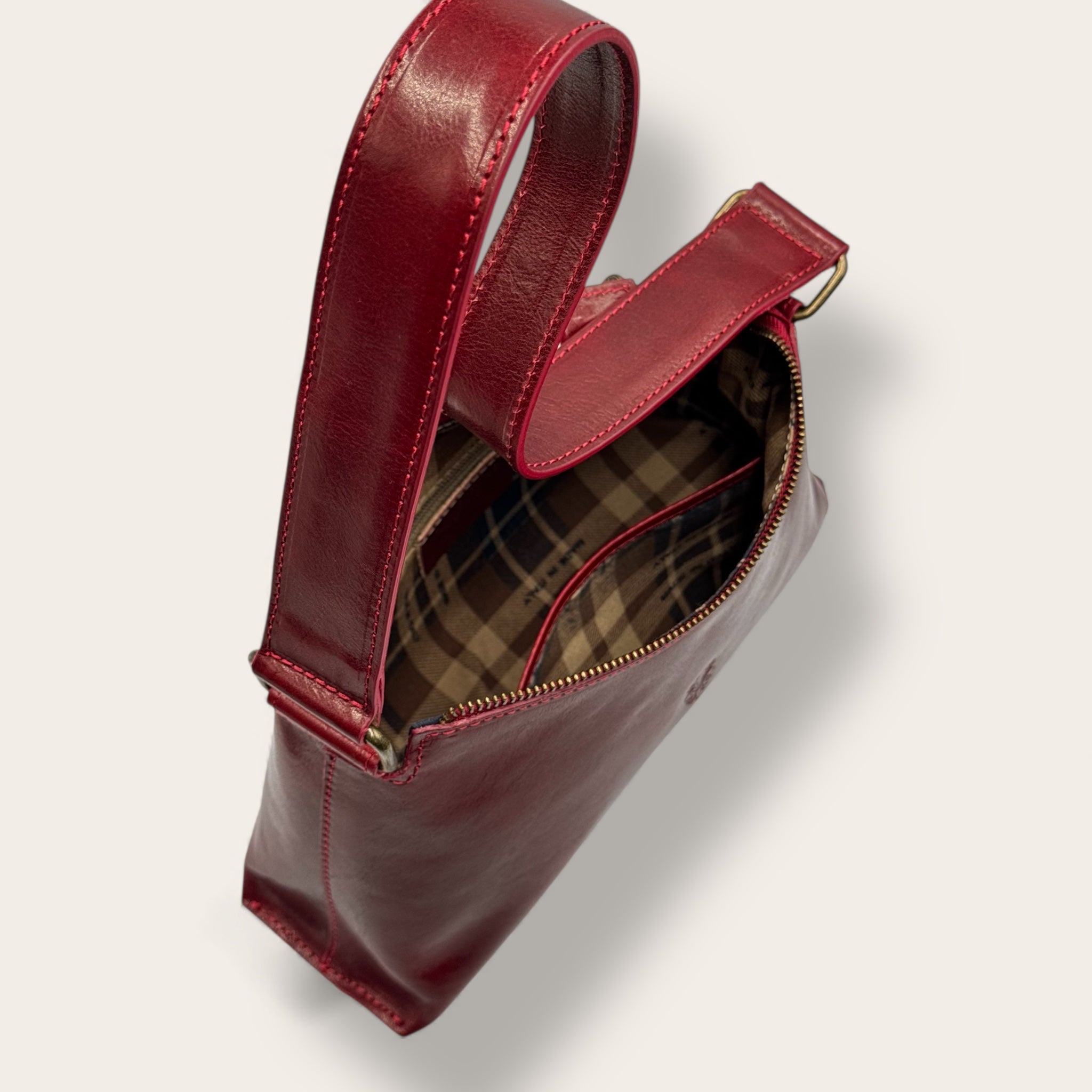 Borsa Novella Bordeaux in vera pelle | Florence Italy