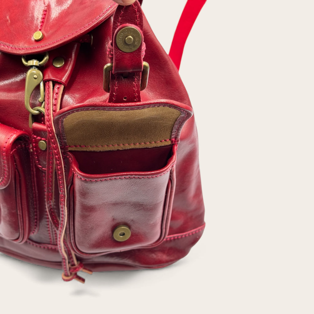 Zaino Firenze – Zaino bordeaux in Vera Pelle Artigianale | Made in Italy