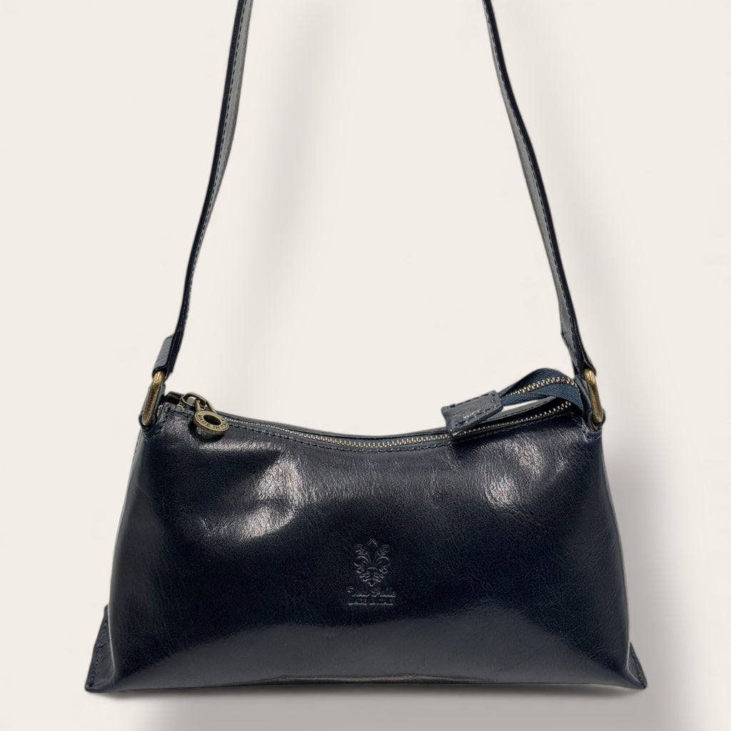 Borsa Novella Blu in vera pelle | Florence Italy
