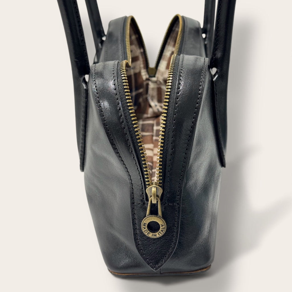 Florence Italy – Tornabuoni Nero | Borsa in Pelle Made in Italy