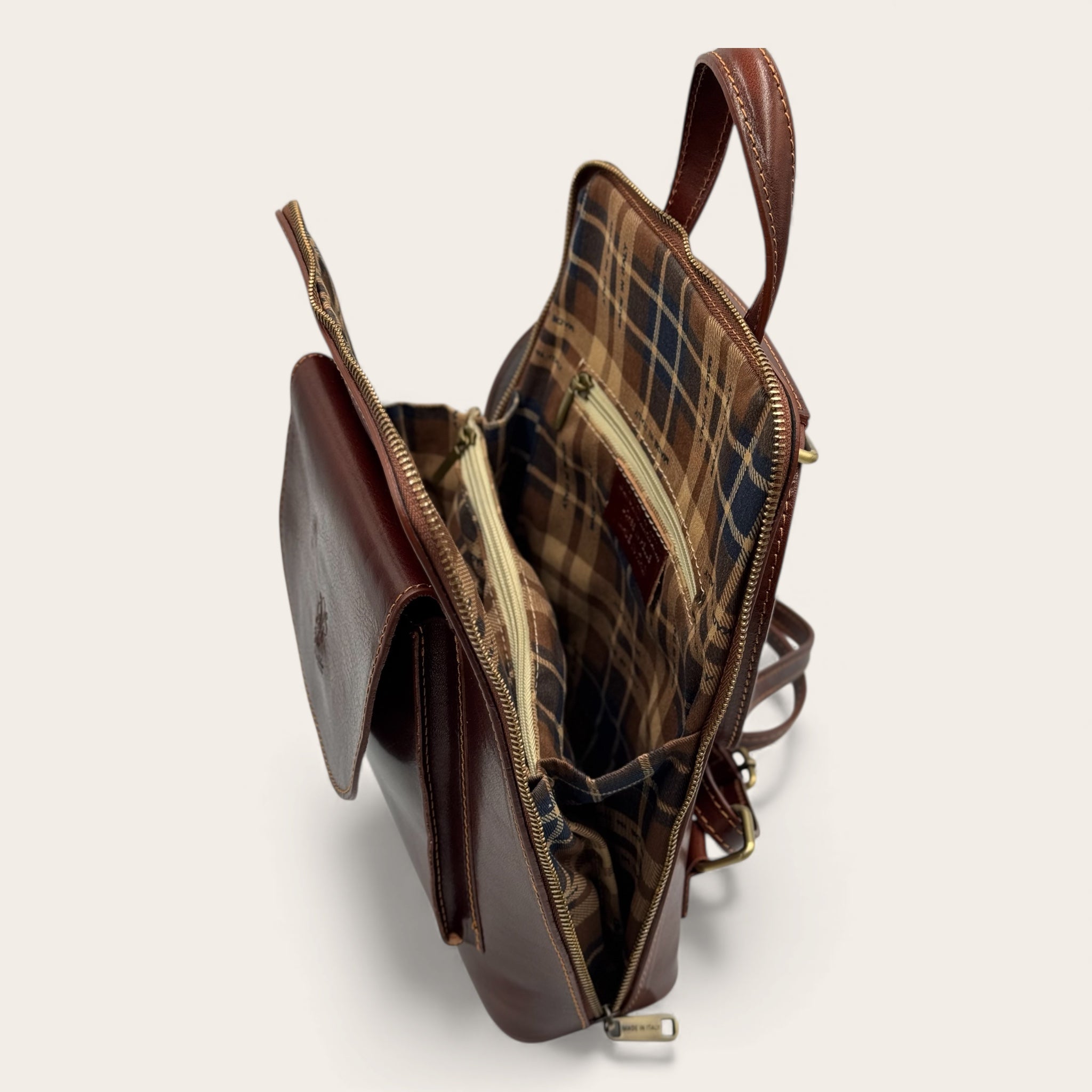 Zaino, borsa a mano e crossbody in pelle “Il Magnifico” – Florence Italy