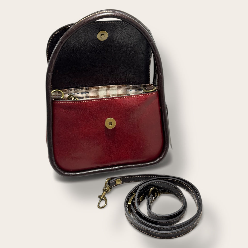 Borsa "Venere" Bordeaux e marrone - Florence Italy