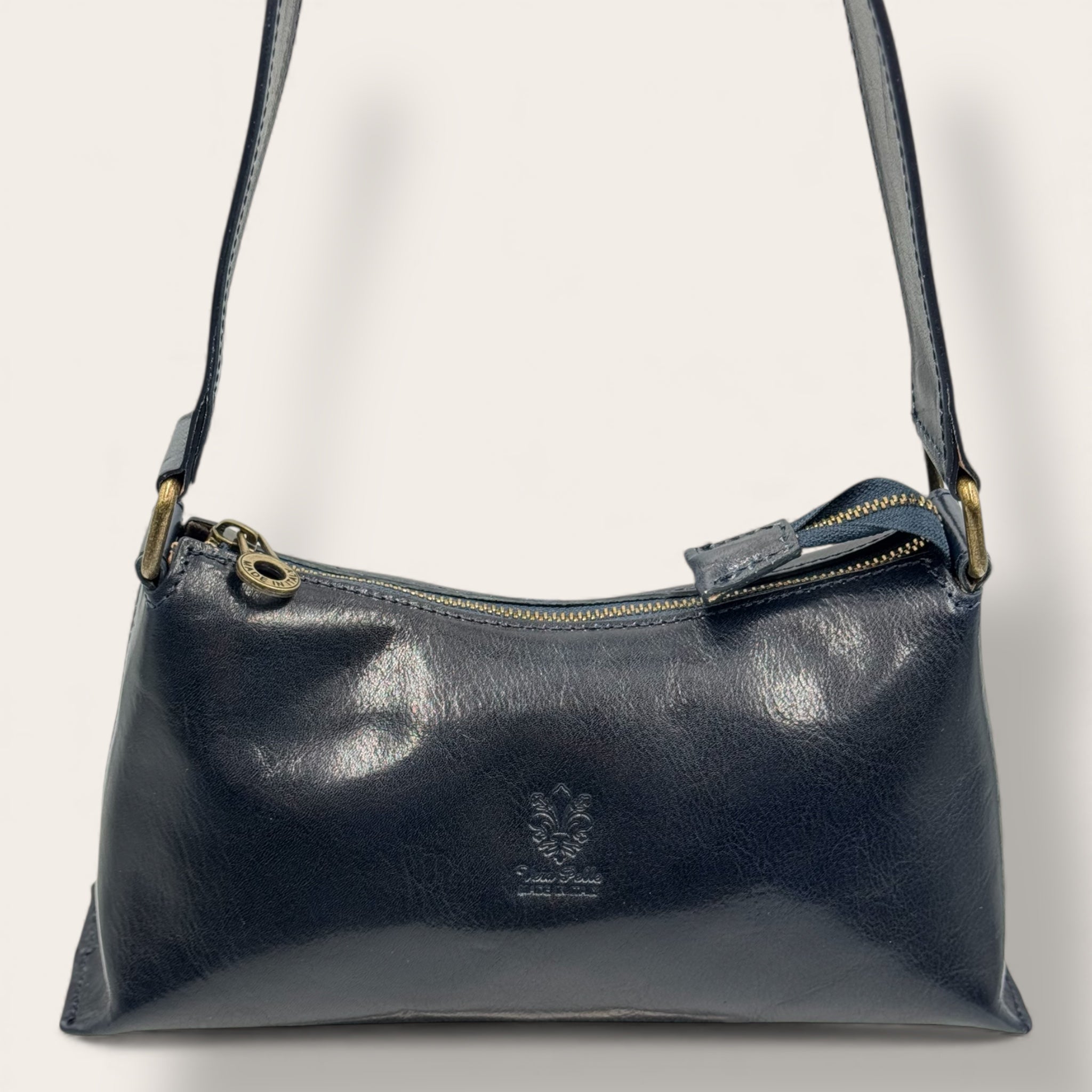 Borsa Novella Blu in vera pelle | Florence Italy