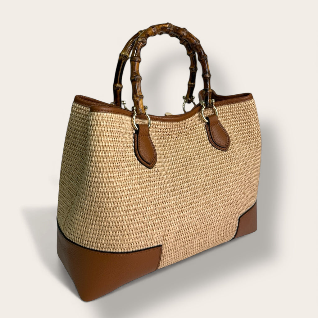 Florence Italy – Borsa Bargello in Paglia e Pelle